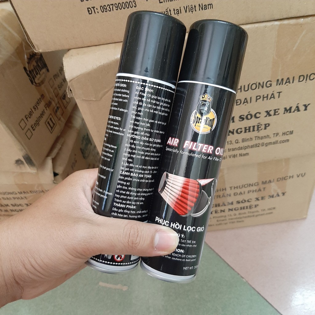 Tẩm dầu lọc gió Sprayking Air Filter Oil 200ml