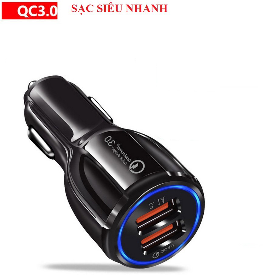 Tẩu Sạc Nhanh Ô Tô 2 cổng USB 3.1A Cốc Sạc Nhanh Quick Chagre 3.0 Xe Hơi BKS-2U Xịn