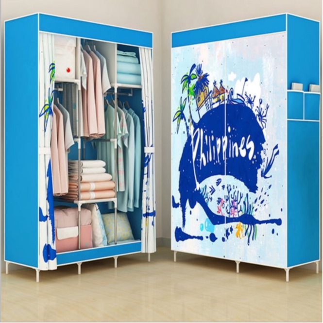 Tủ vải đựng quần áo cao cấp 3D Vải Kệ Vải Đựng Quần đồ Khung thép loại 1