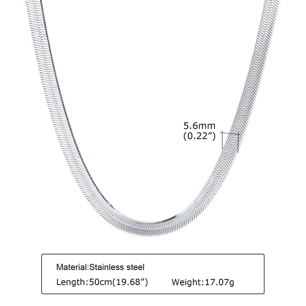 Dây chuyền choker VNOX thép không gỉ 5.6mm dài 50/ 60cm thời trang cho nam