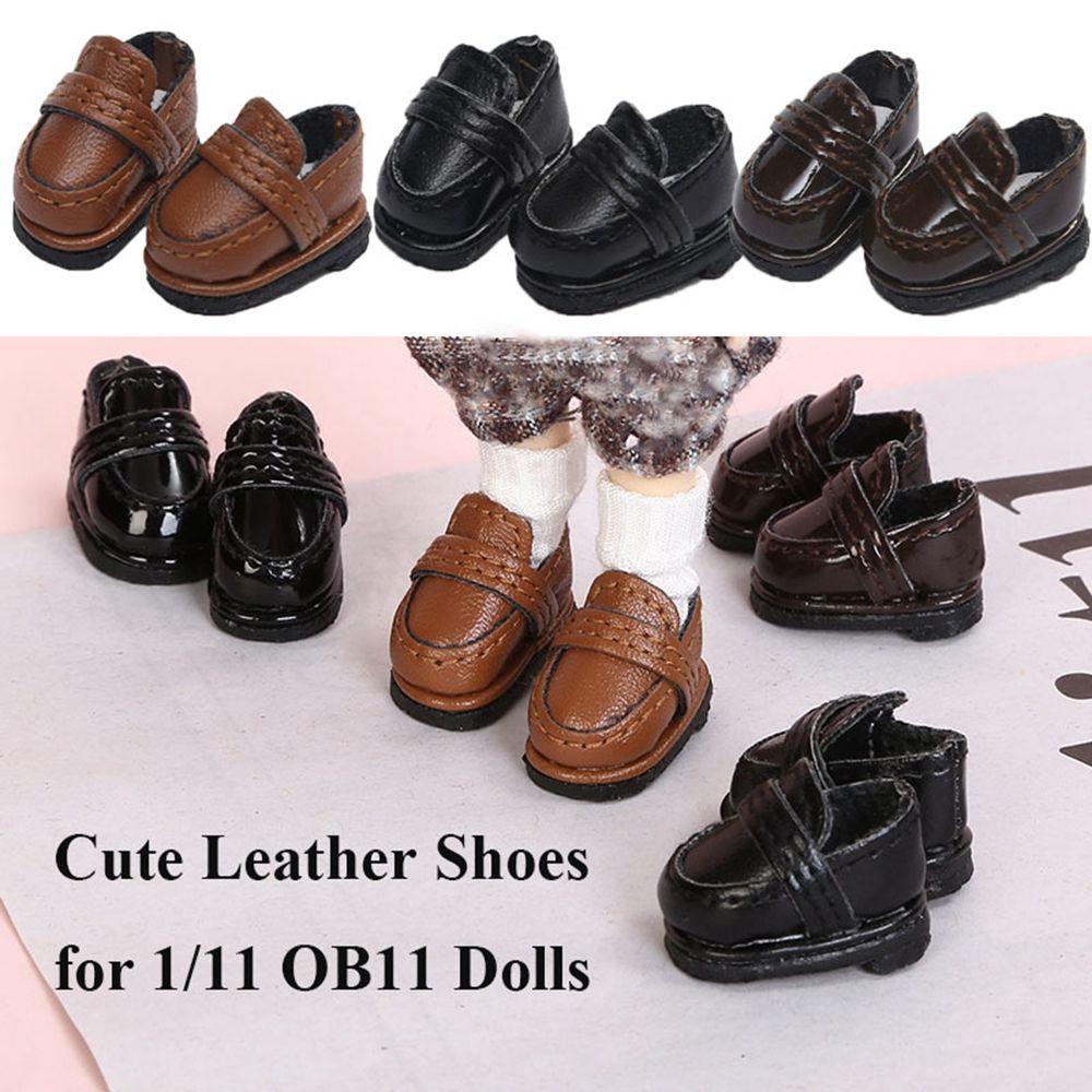 Giày Boot Da Bò Dễ Thương Cho Búp Bê 1 / 12BJD 1 / 11 OB11
