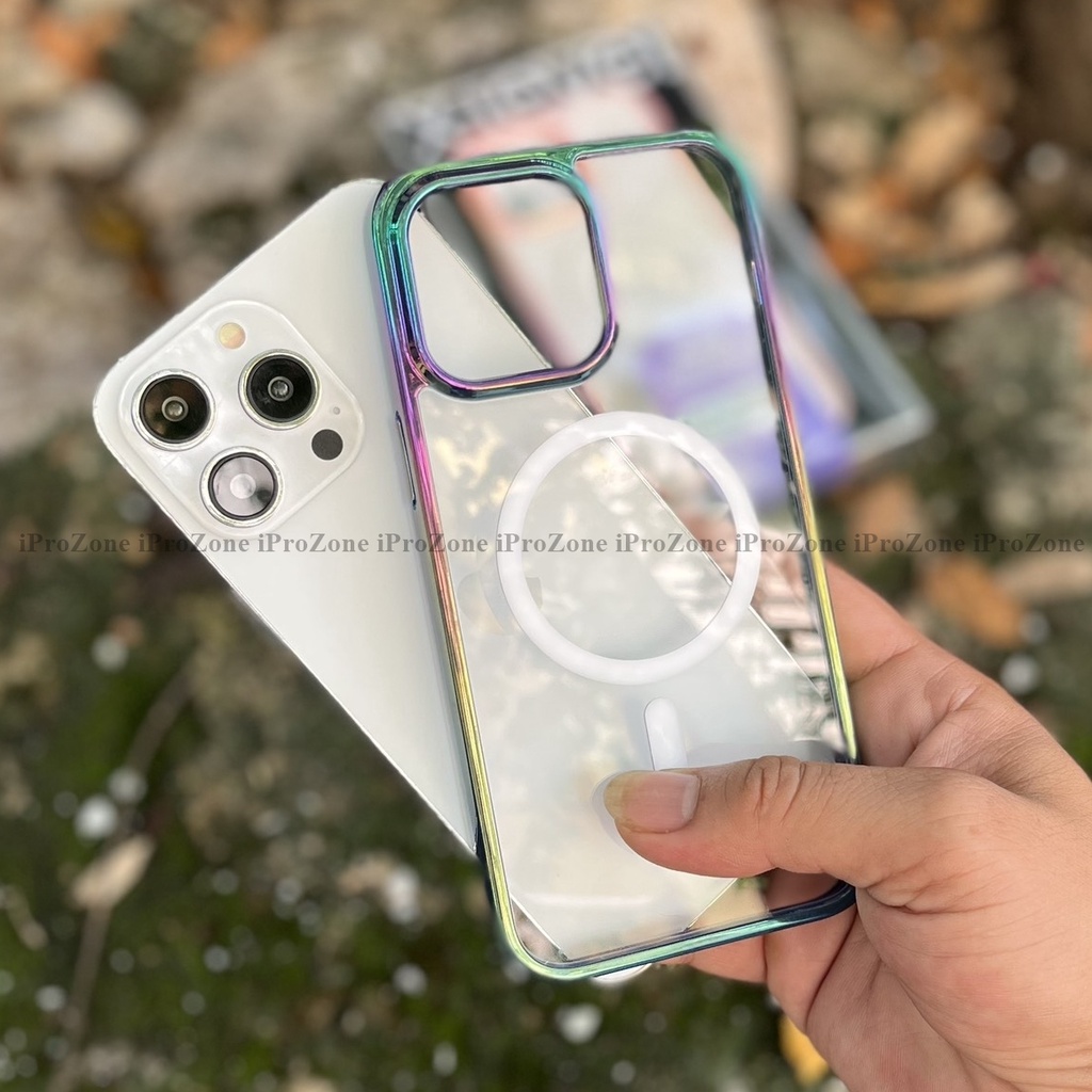 X–Level Streamer Case - Ốp lưng cứng viền mầu Titanlium cho IPhone 15 Pro Max , 13 , 14 Pro Max , hỗ trợ sạc không dây
