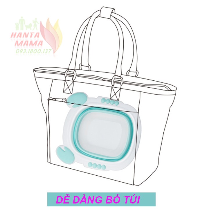 Chậu rửa mặt gấp gọn hình chú voi ngộ nghĩnh