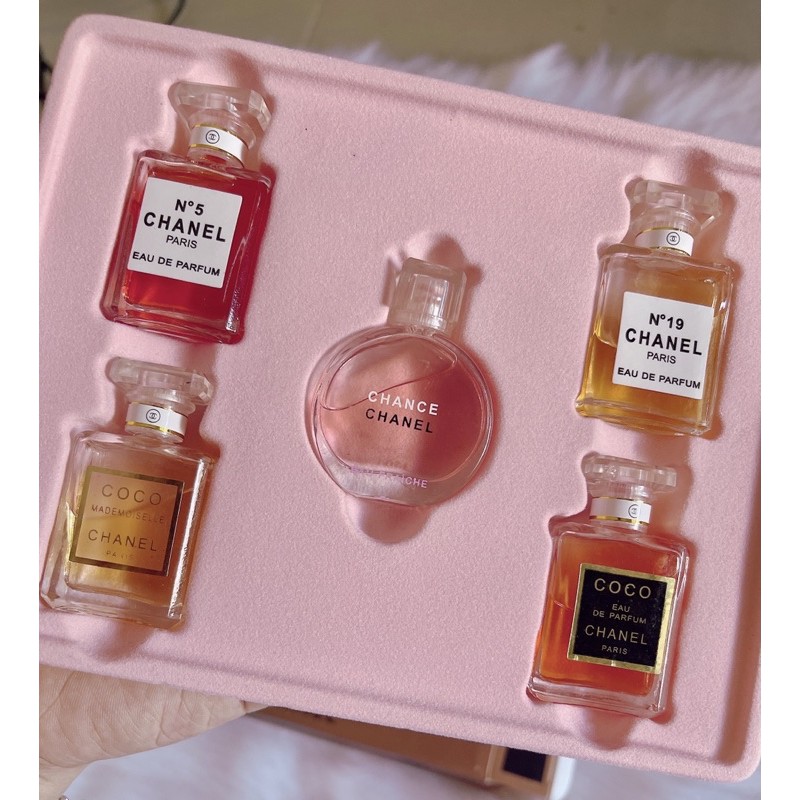 Nước Hoa Mini Set 5 Chai 5 Mùi Khác Nhau Cho Bạn Gái | Thế Giới Skin Care