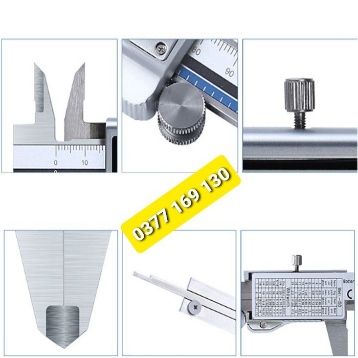 Thước Kẹp Điện Tử Cao Cấp 150mm BerryLion - Độ chính xác 99.99% - Thước Cặp Đo Kích Thước Đường Kinh Trong Và Ngoài
