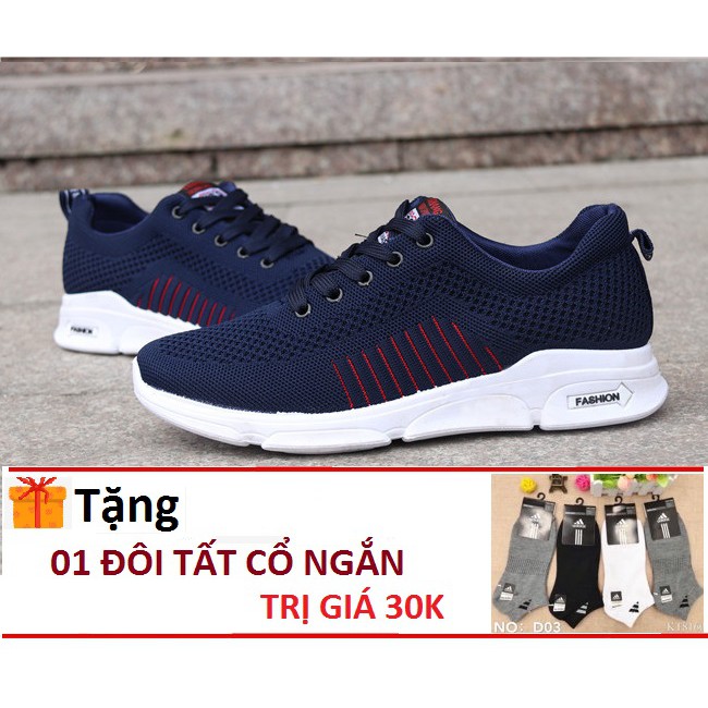 GiàyThể Thao  Nam  Giày Sneaker ychang xanh giữ nhiêt thoáng khí kiểu mới bền đẹp hd6 xanh