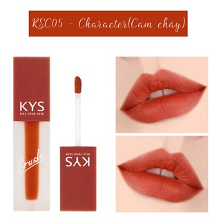 Son kem lì cam cháy chocolate không chì kys crush 3.5g
