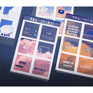 Set Sky Sticker - Set 5 tấm hình dán chủ đề bầu trời