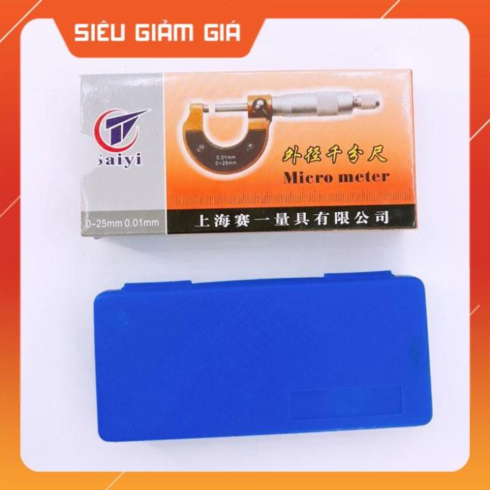 Panme đo ngoài cơ khí Saiyi 0-25mm ,cấp chính xác:± 2µm ,độ chia 0.01mm