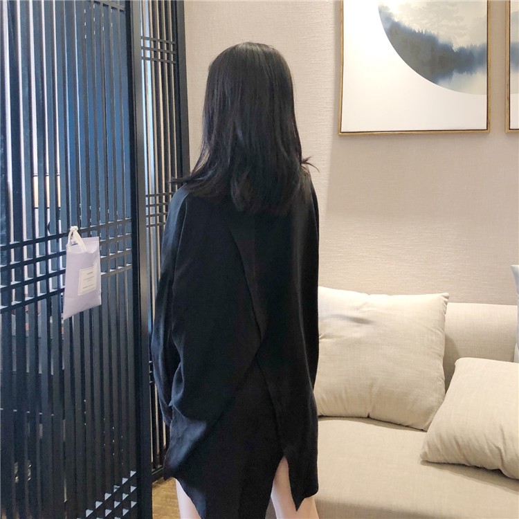 Áo sơ mi form nữ rộng tay dài Emilyshop ulzzang