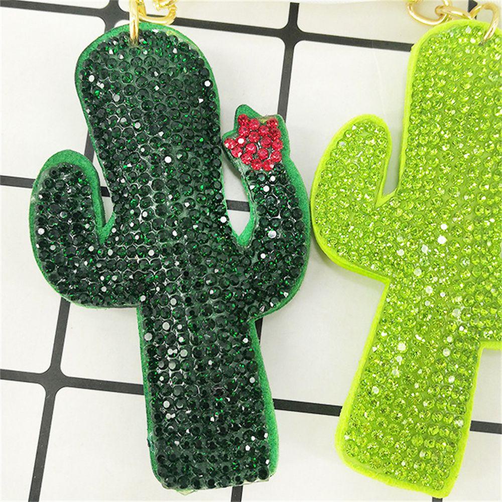 Móc Khóa Hình Cây Xương Rồng Bằng Nhung Trang Trí Túi Xách Nữ