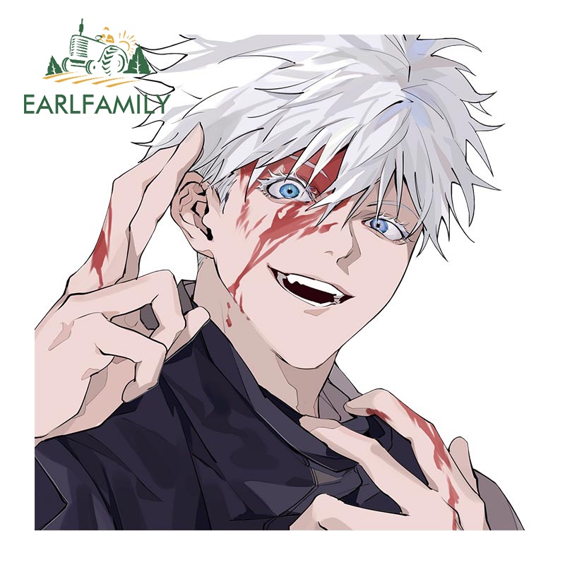 Sticker Dán Trang Trí Xe Hơi Hình Gojo Satoru Gojo Satoru Anime 13Cmx6.8Cm