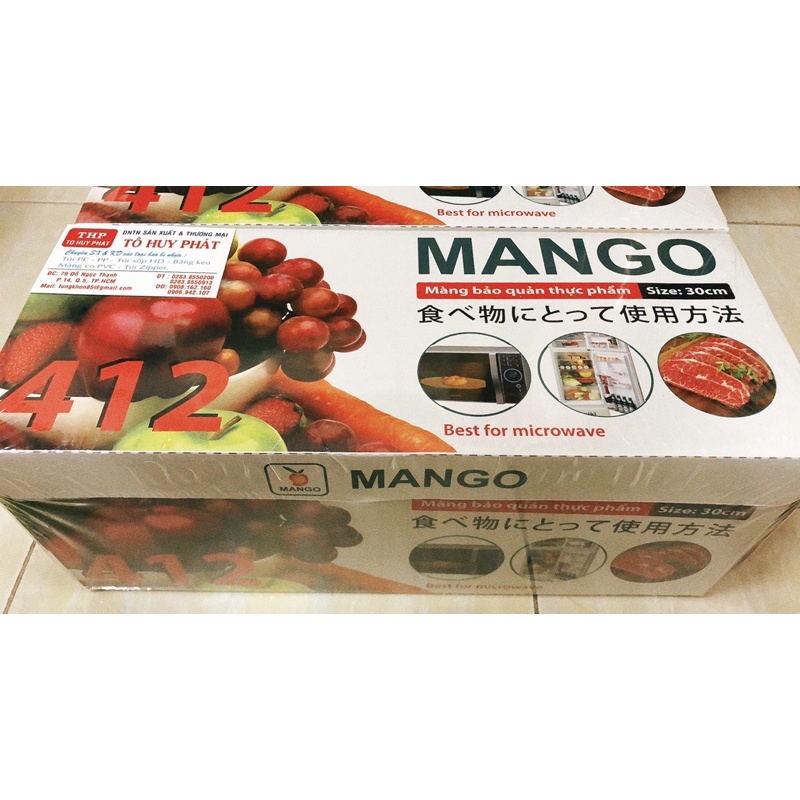 Màng Bọc Thực Phẩm Mango (Dùng được lò vi sóng)