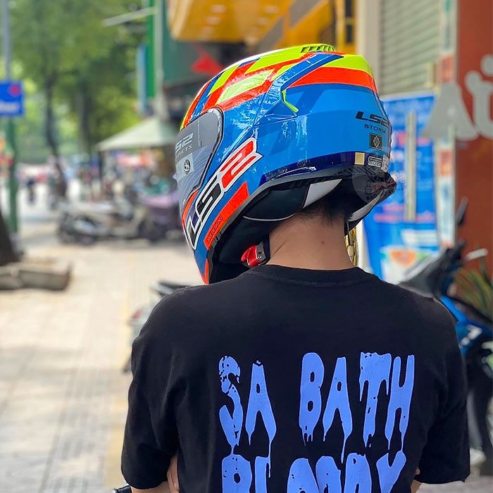 Mũ bảo hiểm fullface 2 kính LS2 FF800 Storm Salvador đến từ Tây Ban Nha đi moto xe máy