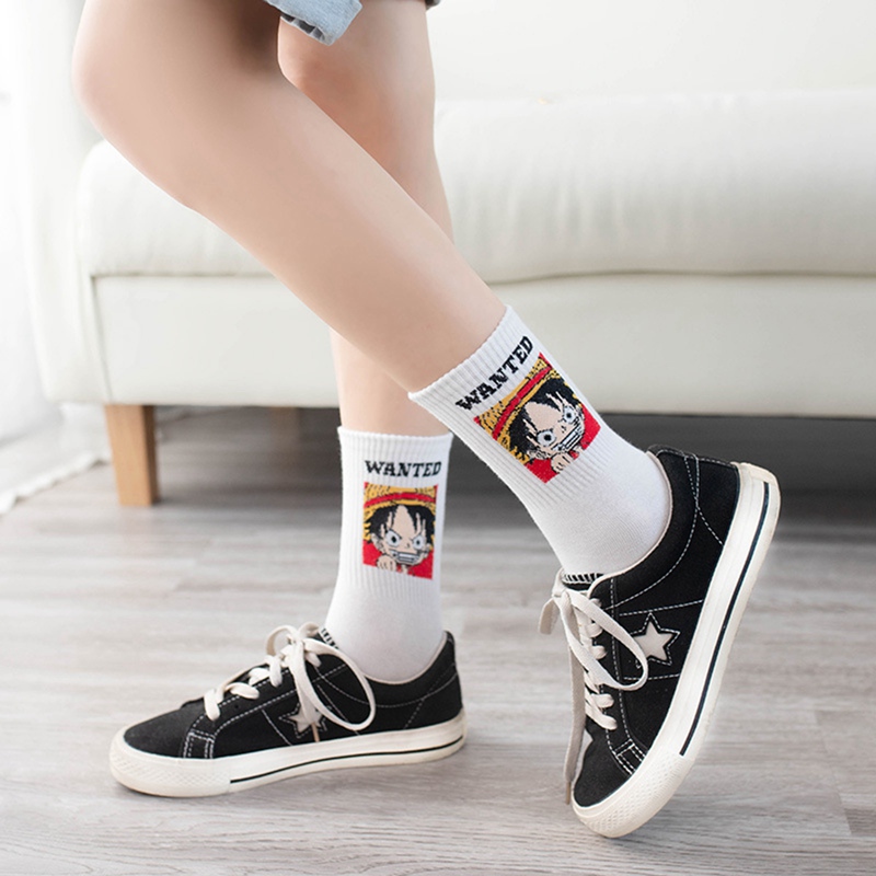 Tất Mềm Mại In Hình Nhân Vật Phim One Piece Đáng Yêu Cho Nữ