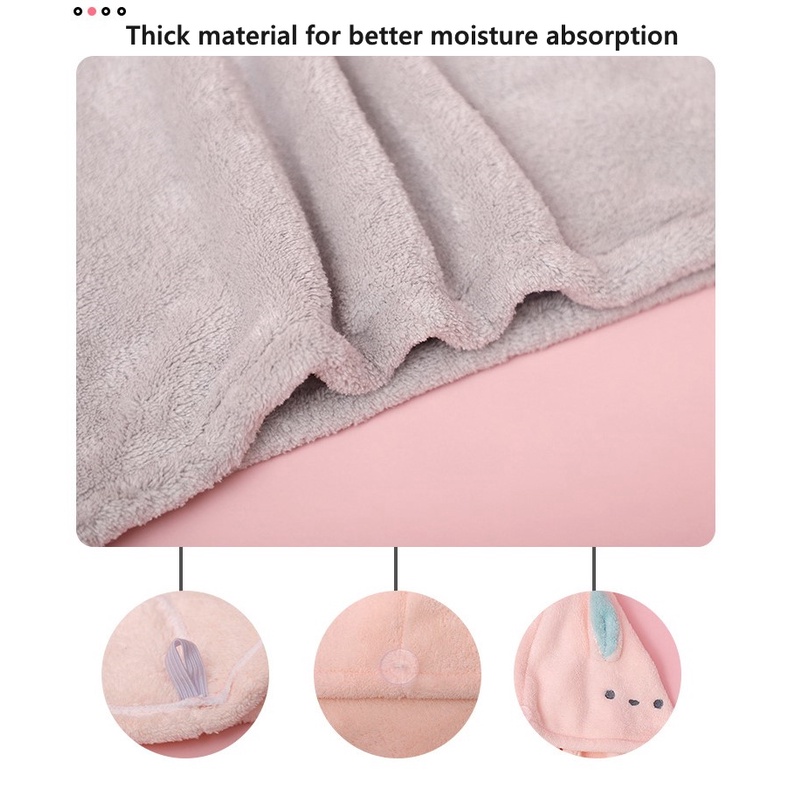 Khăn Quấn Đầu Làm Khô Tóc Thần Kỳ Bằng Sợi Micro Tiện Dụng