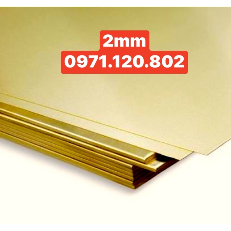 Đồng thau tấm dày 2mm ( nhiều kích thước )