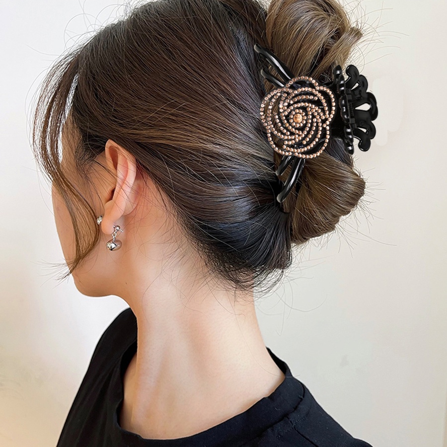 Kẹp Tóc Hình Trái Tim Đính Đá Thời Trang Cho Nữ