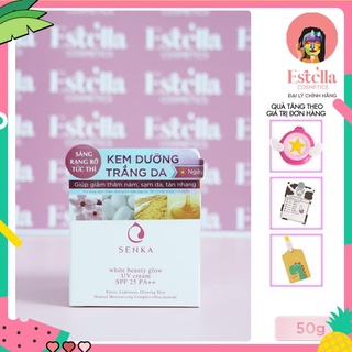 Kem Dưỡng Trắng Da Chống Nắng Ban Ngày SENKA White Beauty Glow UV Cream SPF 25 PA ++ 50g