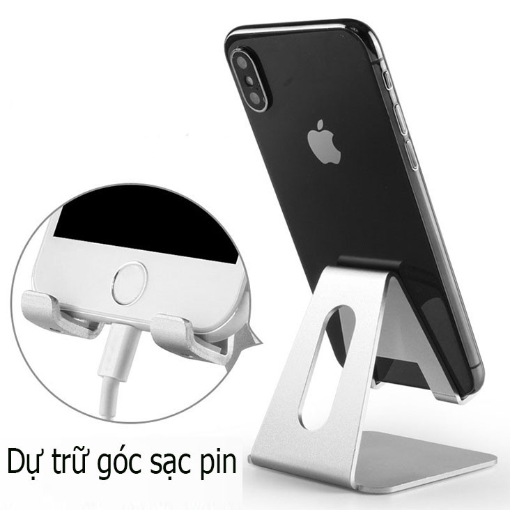 Giá Đỡ Điện Thoại, Máy Tính Bảng, Ipad, Kim Loại Nguyên Khối Để Bàn Tiện Dụng, Gọn gàng, Chắc chắn