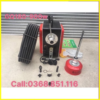 Chọn bộ máy thông tắc cống gq180-900w đánh 2 loại dây phi 8, 16