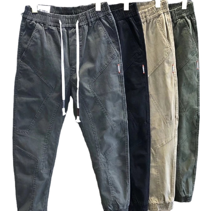 Quần túi hộp dáng rộng phong cách thời trang Hong Kong chất lượng cao size M-3XL cho nam