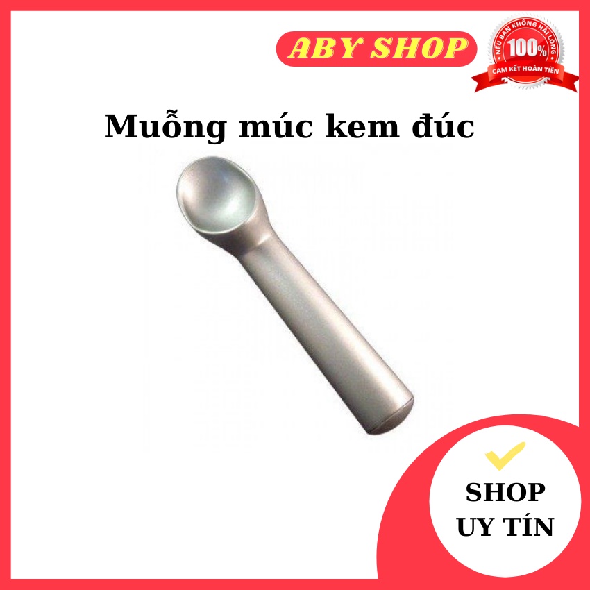 Muỗng múc kem đúc ⚡ GIÁ TỐT NHẤT ⚡ muỗng múc kem cán trơn chất liệu inox, an toàn dễ sử dụng