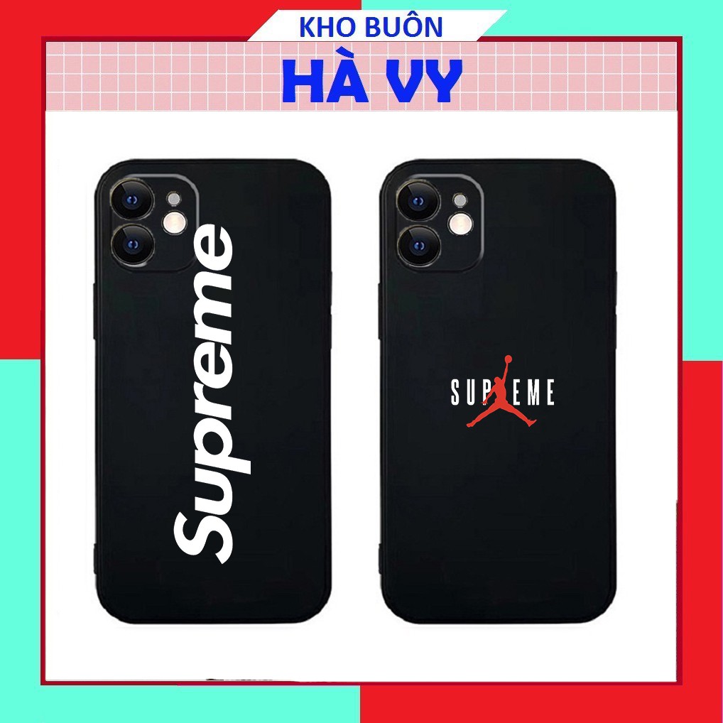 Ốp lưng iphone hình sup reme cute cạnh vuông 5/5s/6/6plus/6s/6splus/7/7plus/8/8plus/x/xr/xs/11/12/pro/max/plus/promax