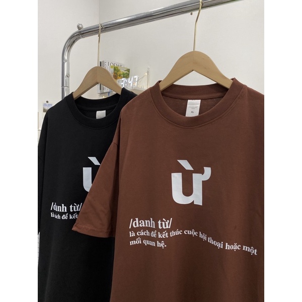 ÁO THUN TAY LỠ COTTON Ừ FORM UNISEX NAM NỮ (hình chụp thật)