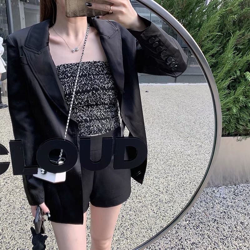 ÁO ỐNG KIM TUYẾN PHỐI LINE NỮ SANG TRỌNG CHICGIRL