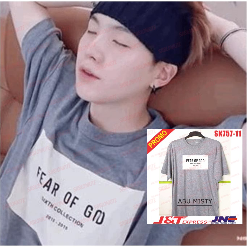 Áo Thun In Hình Suga Fear Of Godd Bts Sk757 Combed 30s