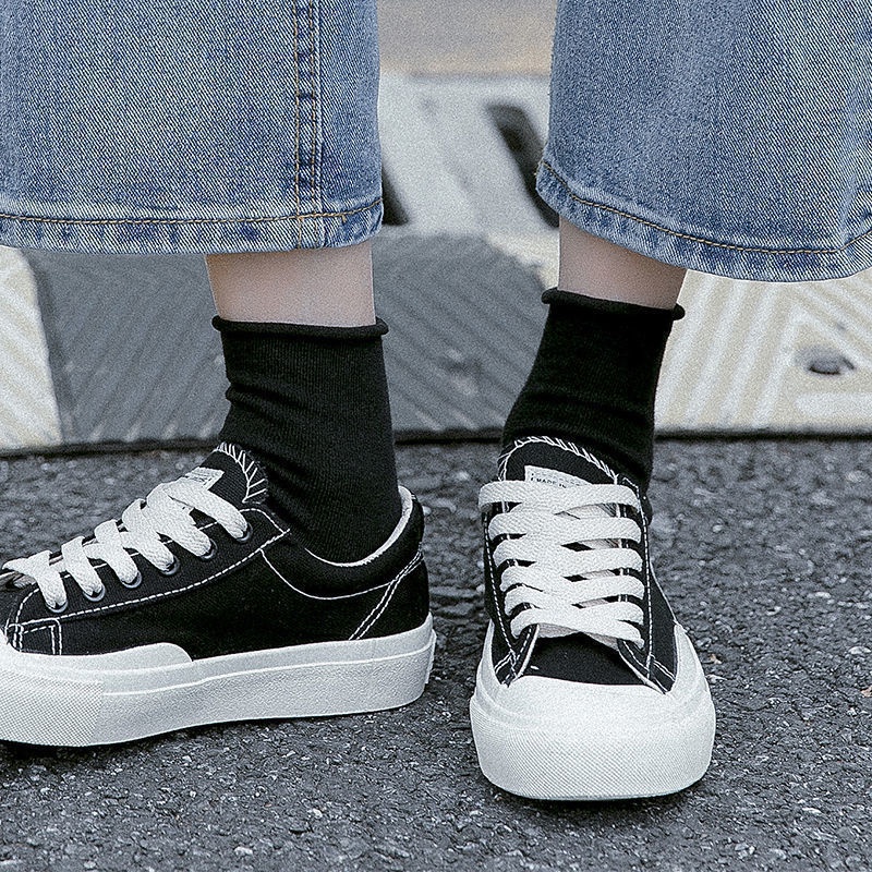 Vớ Ống Mỏng Màu Sắc Trơn Phong Cách Học Sinh Nhật Bản Dễ Phối Đồ