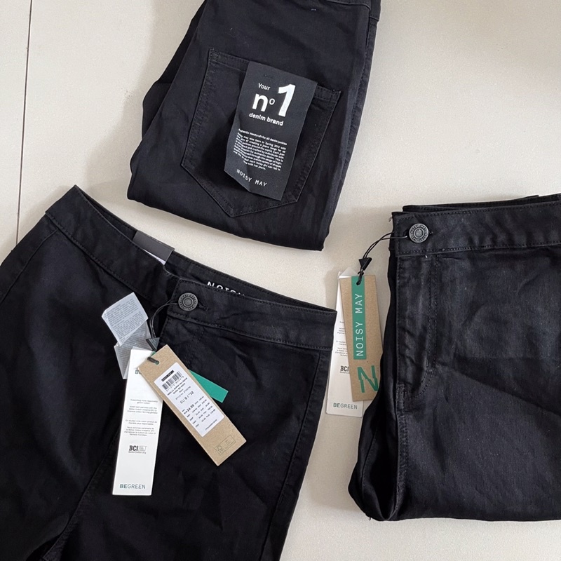 Quần jean đen skinny lưng cao trên rốn NoisyMay-hàng xuất xịn