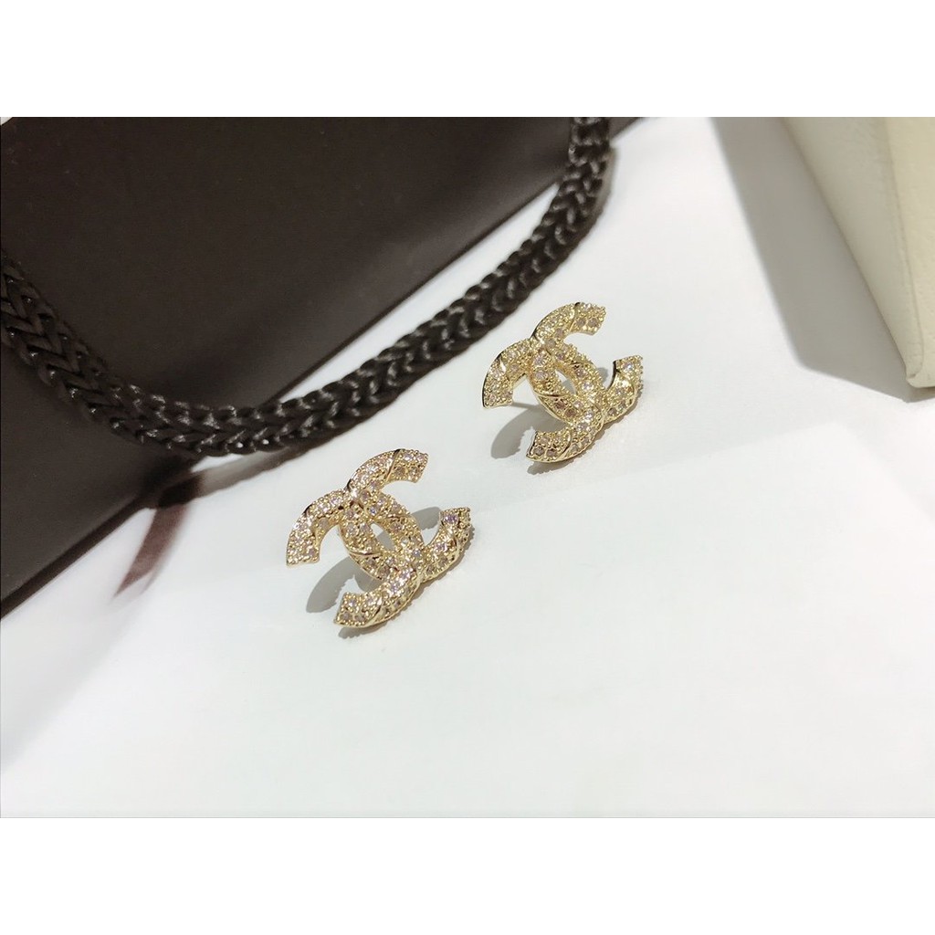 Bông tai chốt bạc 925 đính đá đơn giản cho nữ