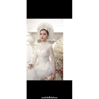 Bộ Áo dài cô dâu kèm mấn