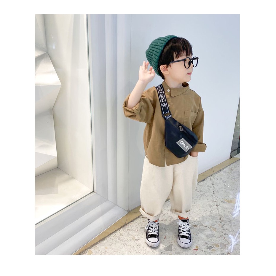 [Mã FAMAYFA2 giảm 10K đơn 50K] Túi đeo chéo cho bé trai, bé gái Chaoliu túi bao tử phong cách Hàn Quốc siêu ngầu