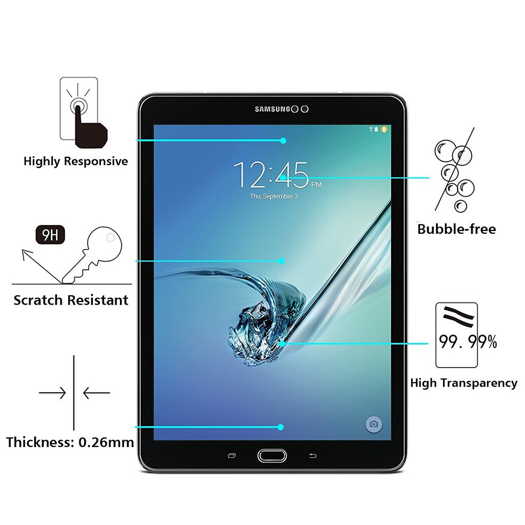 Miếng kính cường lực bảo vệ màn hình Samsung Galaxy Tab S2 9.7 SM-T810 T813 T815 T817 T818A T819