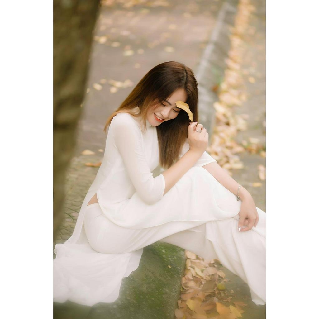 Áo dài trắng đồng phục học sinh, chụp kỉ yếu