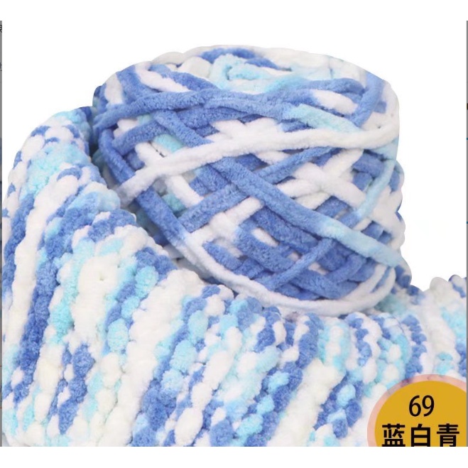 LEN NHUNG ĐŨA MÀU LOANG CUỘN 100GRAM