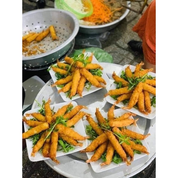 Tôm chiên xù Tempura xuất Nhật khay 10 con loại vip