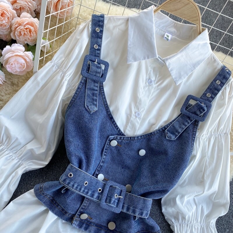 Set áo Jean nữ cao cấp thiết kế rời 2 mảnh, kiểu dáng phong cách, trẻ trung NV0722