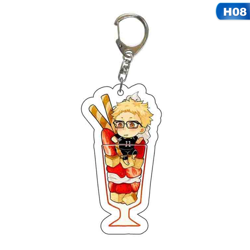 flowersqueen Móc khóa hình nhân vật hoạt hình Haikyuu dễ thương