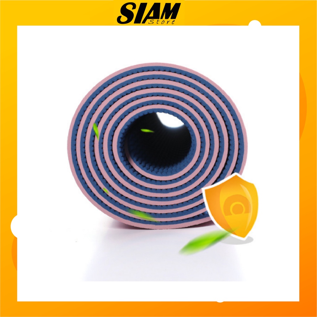 THẢM TẬP YOGA ĐỊNH TUYẾN TPE 2 LỚP CHỐNG TRƯỢT CAO CẤP  SIAM SPORT