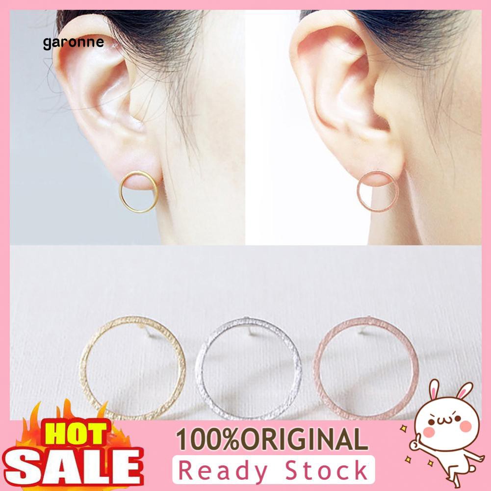 GA_Fashion Simple Hollow Circle Charm Ear Stud Earrings Women Party Jewelry Gift