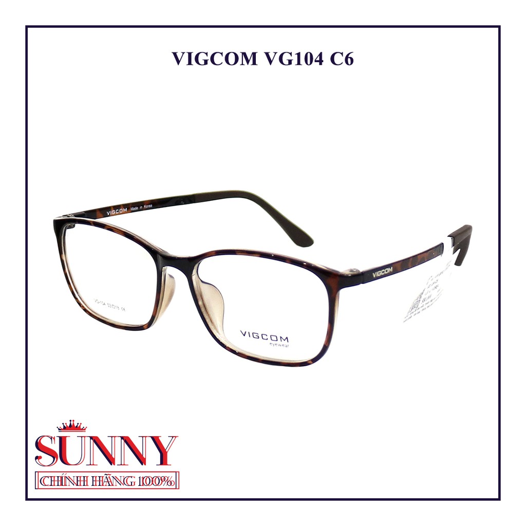 Gọng kính nam nữ thời trang Vigcom VG104 (PHẦN 2) nhiều màu chính hãng, thiết kế dễ đeo bảo vệ mắt