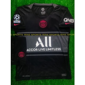 Hàng Thailand Super Bộ áo bóng đá PSG – Paris Saint Germain đen hàng Super thailand 2021-2022 Giống thi đấu 99%