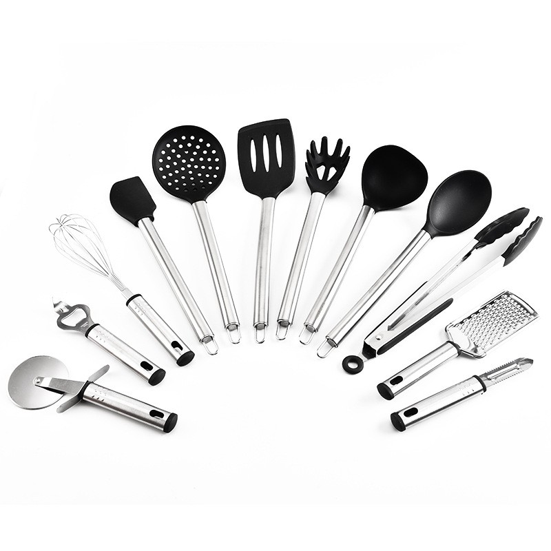 Phòng bếp Gel silica Đồ bếp 23 miếng Bộ đồ Nấu nướng Spatula Colander Chảo chống dính Dụng cụ nhà bếp