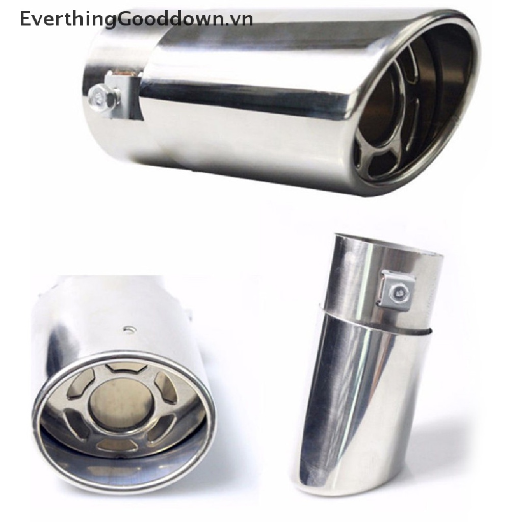 Ống Xả Khí Tròn Bằng Thép Không Gỉ Mạ Chrome Thông Dụng Cho Xe Hơi