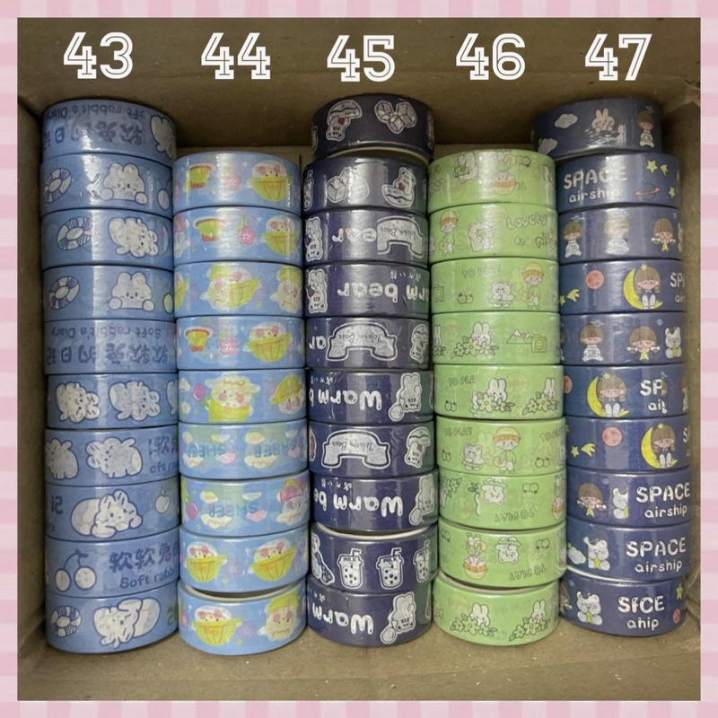 GIAO NGẪU NHIÊN Washi tape trang trí số, bullet journal 50 hình khác nhau