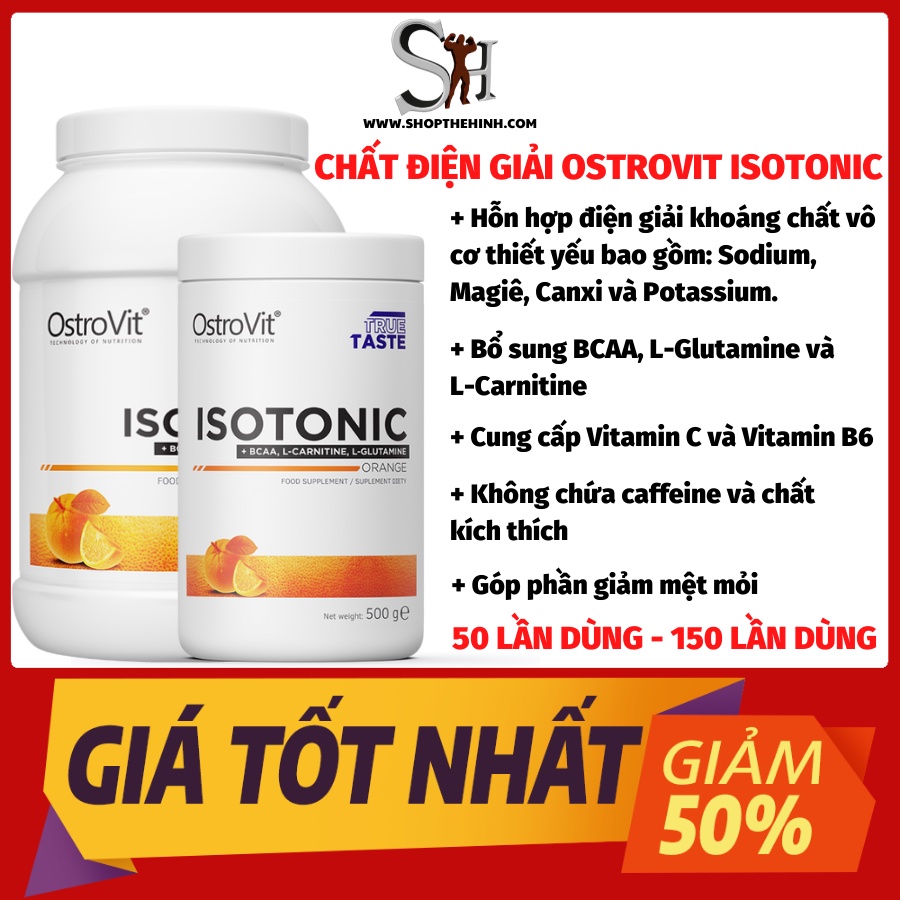 Ostrovit Isotonic - Bổ Sung Điện Giải, BCAA, Glutamine Phục Hồi Nhanh, Giảm Chuột Rút Khi Chơi Thể Thao